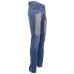 Jeckerson Jeans denim blu cinque tasche con toppe in Alcantara Grigio
