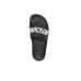 Moschino Ciabatta nera in gomma nera con fascia con logo lettering