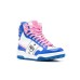 Chiara Ferragni Sneakers Bianca con inserti blu con banda Logomania ai lati