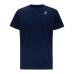 K-Way T-shirt LE VRAI EDOUARD a manica corta blu indigo con logo stampato K-WAY nella parte anteriore