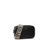 Emporio Armani Mini Borsa Nera con tracolla in nastro regolabile, estraibile con logo lettering All Over