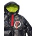 Peuterey Giubbotto nero con cappuccio fluo e due tasche nella parte anteriore con chiusura a zip