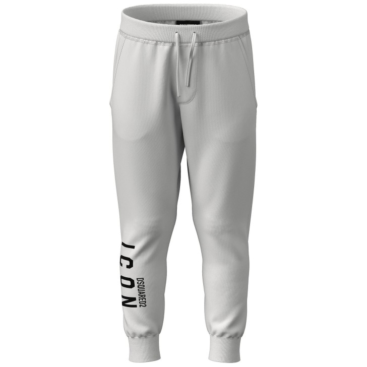 Dsquared2 Pantalone Jogger in cotone bianco