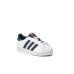 Adidas Originals SUPERSTAR C Sneakers bianca con inserti blu