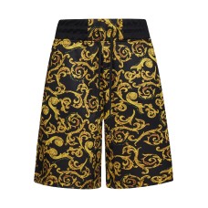 Versace Jeans Couture Pantaloncini neri con stampa Couture all over