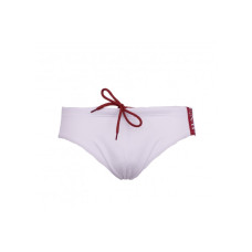 Emporio Armani Swimwear Costume slip Bianco con logo laterale