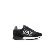 EA7 Emporio Armani Sneakers da Bambino Nera con logo a contrasto 