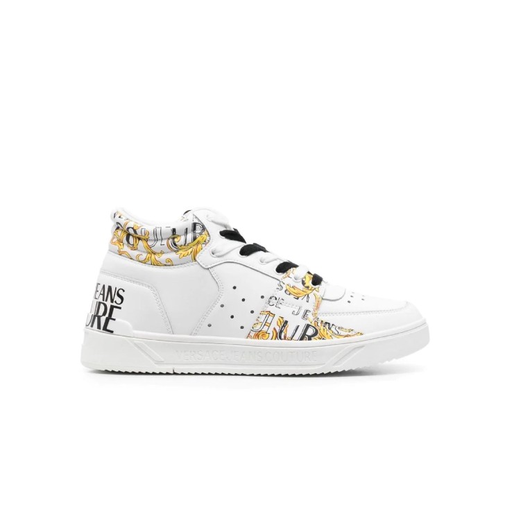 Versace Jeans Couture Sneakers da Uomo bianche con stampa Baroque