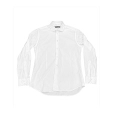 Paciotti camicia bianca in cotone con logo ricamato