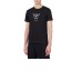 Emporio Armani T-shirt a manica corta Blu Navy da Uomo con logo lettering e inserto ricamato