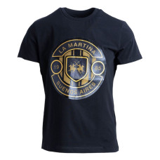 La Martina T-shirt da Uomo Nera Logo a contrasto 