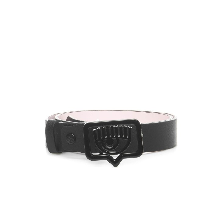 Chiara Ferragni Cintura in pelle Nera con fibbia EYE LIKE Black