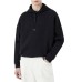 Emporio Armani Felpa con cappuccio in double jersey blu navy con micro eagle All Over