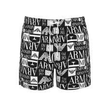 Emporio Armani Swimwear Costume boxer Nero logo EMPORIO ARMANI All Over