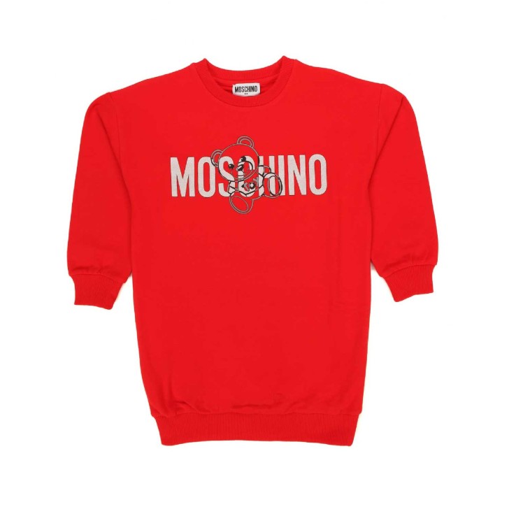 Moschino Felpa Rossa con logo lettering