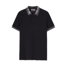 Versace Jeans Couture Polo a maniche corte Nera da Uomo