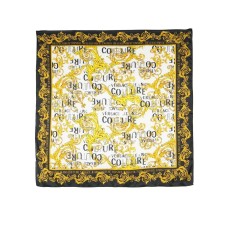 Versace Jeans Couture Foulard Multicolor in seta con stampa logo all over