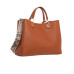 Emporio Armani Borsa a mano MyEA Bag Cuoio stampa cervo con tracolla in nastro con logo lettering All Over regolabile, estraibile