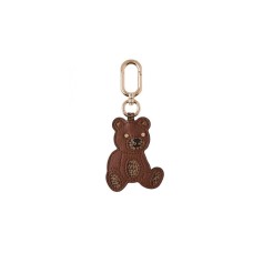 BORBONESE PORTACHIAVE A FORMA DI ORSO CON STAMPA OP NATURAL/BLACK 