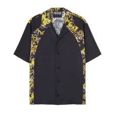 Versace Jeans Couture Camicia da Uomo a maniche corte in fluido twill con stampa Baroque all over