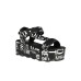 Versace Jeans Couture Sandali da Donna neri con stampa Logo Couture all over
