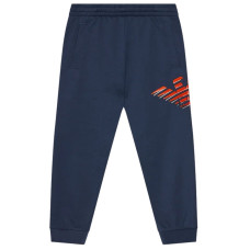 EA7 Emporio Armani Pantalone jogger Blu con maxi logo Aquila da Bimbo 