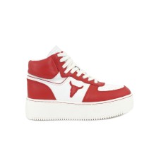 Windsor Smith Sneakers alta da donna in pelle bianca 