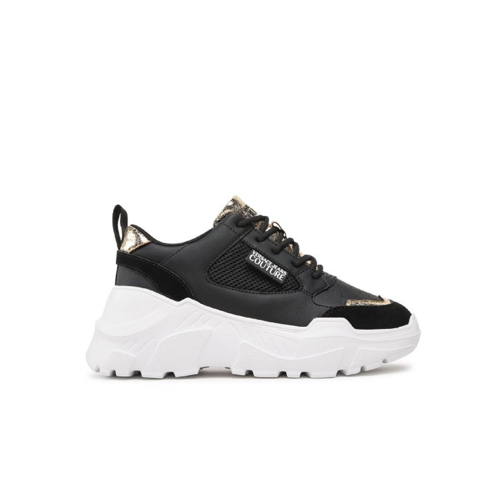 Versace Jeans Couture Sneakers da Donna Nera in pelle