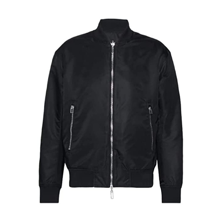Emporio Armani Bomber reversibile Nero con maxi patch aquila cartoon
