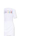 Versace Jeans Couture Abito Bianco da Donna con logo multicolore nella parte anteriore