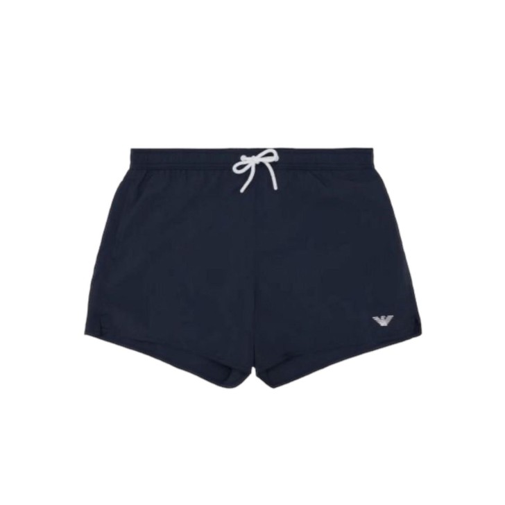 Emporio Armani Swimwear Costume boxer Blu con ricamo micro aquila