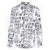 Versace Jeans Couture Camicia Bianca da Uomo con stampa Loco Couture all over di colore nero
