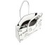 Emporio Armani Borsa a spalla Bianca con Logo Lettering All Over