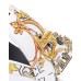 Versace Jeans Couture Sandali con tacco Bianco a rocchetto con stampa Baroque all over