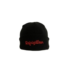 REFRIGIWEAR CAPPELLO NERO CON LOGO ROSSO NELLA PARTE ANTERIORE 