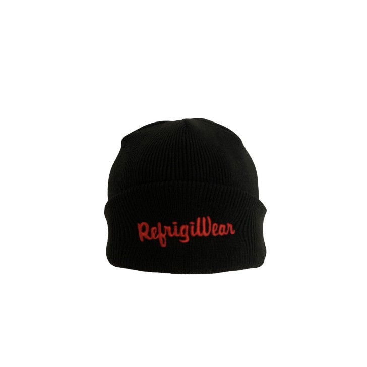 REFRIGIWEAR CAPPELLO NERO CON LOGO ROSSO NELLA PARTE ANTERIORE 
