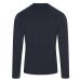 Emporio Armani Maglia blu a manica lunga in cotone con logo lettering