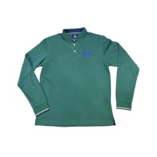 La Martina Polo verde in cotone a maniche lunghe da uomo