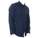 Harmont&Blaine Camicia blu da uomo in cotone con logo ricamato 