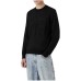 Emporio Armani Maglioncino nero con maxi logo EA 