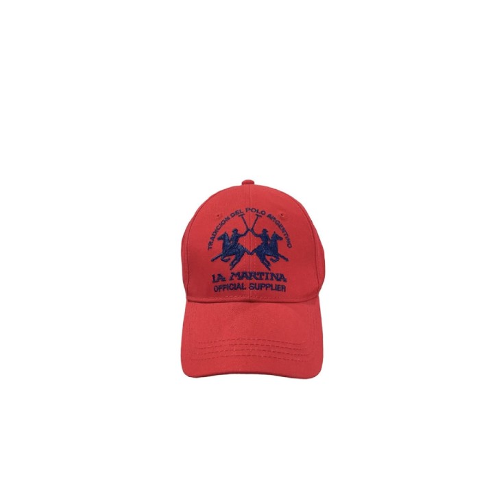 La Martina cappello da baseball in cotone colore rosso 