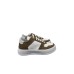 Borbonese Sneakers in pelle bianca con inserti in Graffiti OP Natural 