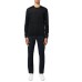 Emporio Armani Maglioncino blu navy in lana vergine con maxi logo EA