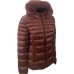 RefrigiWear Giubbotto Marrone con cappuccio