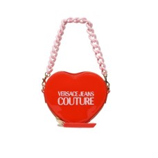 Versace Jeans Couture Borsa a Spalla Rossa Effetto lucido a forma di Cuore