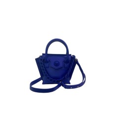 Plein Sport Borsa a mano small blu con tracolla regolabile, estraibile