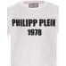 Philipp Plein T-shirt a manica corta bianca in cotone con logo PHILIPP PLEIN 1978 stampato