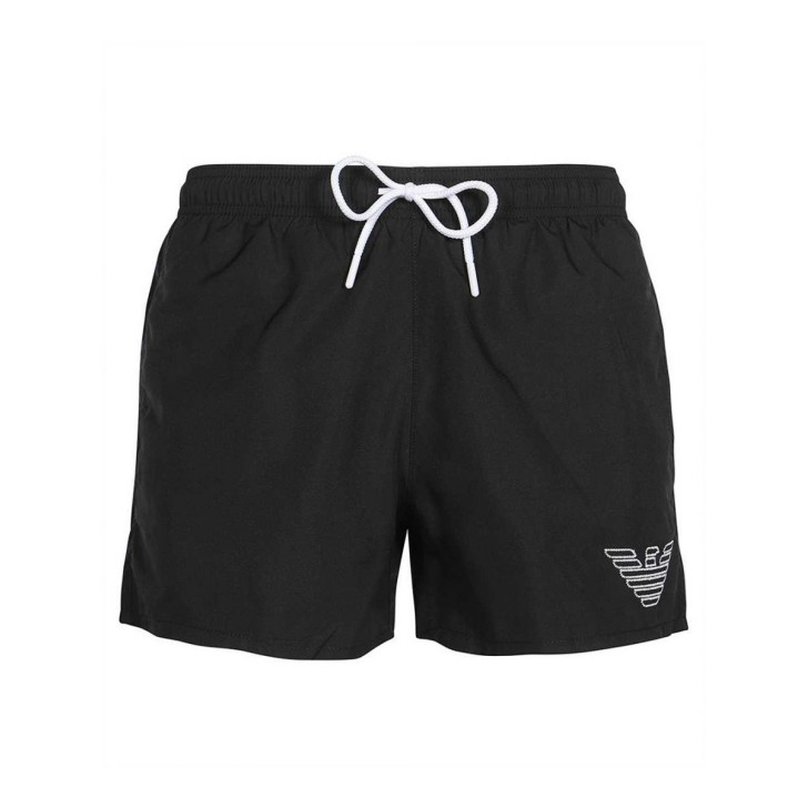 Emporio Armani Swimwear Boxer mare Nero con ricamo aquila