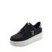 Windsor Smith Sneakers da donna in pelle Nera con logo 