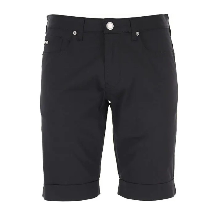 Emporio Armani Pantaloncini neri in cotone modello 5 Tasche